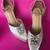 White solid block heels
