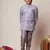 Boys lilac jacquard scallop motifs sherwani set