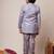Boys lilac jacquard scallop motifs sherwani set