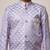 Boys lilac jacquard scallop motifs sherwani set