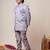 Boys lilac jacquard scallop motifs sherwani set