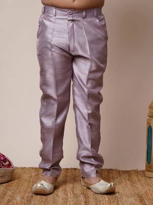 Boys lilac jacquard scallop motifs sherwani set 5