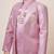 Boys onion pink cotton silk sequins embellished kurta pyjama set with shrug & necklace
