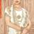 White sequin siroski stone border work fendy two tone silk saree sari