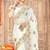 White sequin siroski stone border work fendy two tone silk saree sari