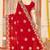 Red sequin siroski stone border work fendy two tone silk saree sari