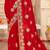 Red sequin siroski stone border work fendy two tone silk saree sari