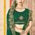 Bottle green sequin siroski stone border work fendy two tone silk saree sari