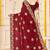 Maroon sequin siroski stone border work fendy two tone silk saree sari