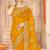 Mustard sequin siroski stone border work fendy two tone silk saree sari