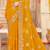 Mustard sequin siroski stone border work fendy two tone silk saree sari