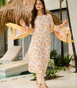 Women Beautiful Printed Silk Blend Fabric with Straight Kurta, Pant and Dupatta Set