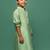 Premium silk blend green kurta for boys ideal for diwali, navratri and ganesh chaturthi