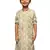 brown cotton printed kurta for kids