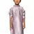 mauve silk printed kurta for kids