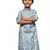 blue cotton printed kurta for kids