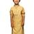 Soft gold boys kurta with handcrafted jaquard & silk blend tradition with contemporary flair