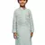 blue cotton printed kurta for kids