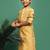 Soft gold boys kurta with handcrafted jaquard & silk blend tradition with contemporary flair