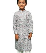 multicolor cotton printed kurta for kids