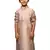 beige silk printed kurta for kids