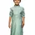 green silk printed kurta for kids
