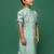 Classic royal green boys kurta with jaquard radiates elegance for puja special