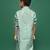 Classic royal green boys kurta with jaquard radiates elegance for puja special