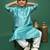 Sea green boys kurta with chikankari and sequins blends heritage and elegance for festivals