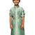 Regal green boys kurta with jaquard makes diwali navratri ganesh chaturthi shine bright