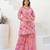 Pink georgette peach suit with dupatta