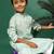 Premium cotton green printed kurta for boys blends heritage with modern style for festivals