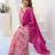 Pink georgette peach suit with dupatta