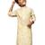 Premium cotton light yellow printed kurta for boys blends heritage and modern charm