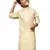 yellow cotton printed kurta for kids