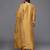 Yellow chanderi heavy thread embroidered work kurta pant set