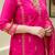 Rani pink chanderi silk thread embroidered with sequins work kurta pant set