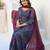 Purple georgette printed Kurta Palazzo with dupatta