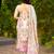 Cream french crepe printed kurta pant set