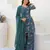 Blue georgette printed Kurta Palazzo with dupatta
