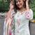White chanderi heavy thread embroidered work with printed dupatta kurta pant set
