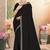 Black sequin embroidered work georgette designer saree sari