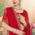 Red sequin embroidered work georgette designer saree sari