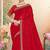Red sequin embroidered work georgette designer saree sari