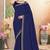 Navy blue sequin embroidered work georgette designer saree sari