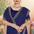 Navy blue sequin embroidered work georgette designer saree sari