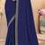 Navy blue sequin embroidered work georgette designer saree sari