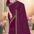Wine sequin embroidered work georgette designer saree sari