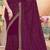 Wine sequin embroidered work georgette designer saree sari