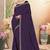 Purple sequin embroidered work georgette designer saree sari